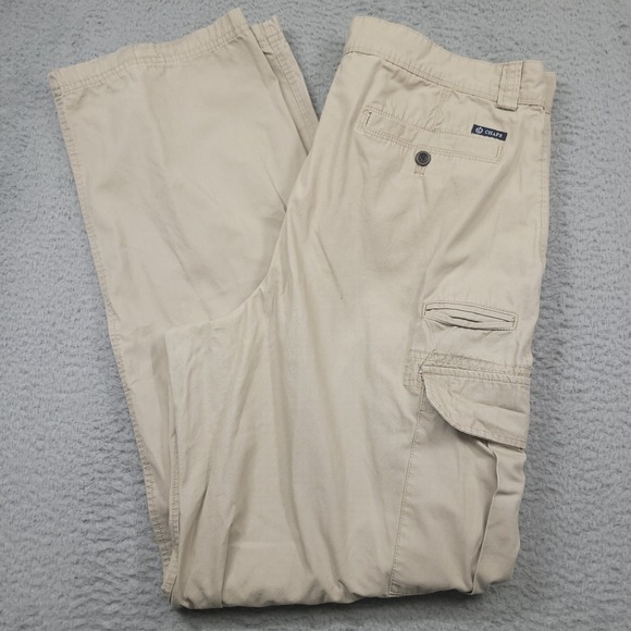 Chaps Cargo Pants Men's 38x36 (37x34.5) Baggy Loose Y2K Skater Tan Vintage - Picture 1 of 11
